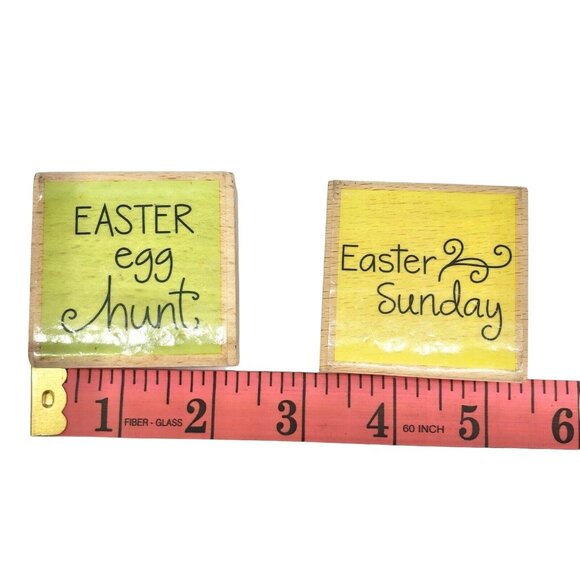 Easter 2 Piece Stamp Bundle Egg Hunt Sunday Script Crafting Decorating - Picture 7 of 7